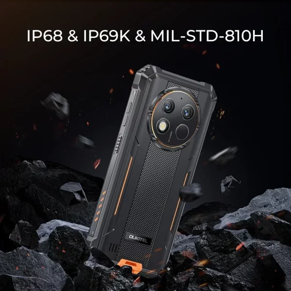 Oukitel-Smartphone robuste G1, 24 Go + 256 Go, 6.52 HD +, 10600mAh, Android14, appareil photo 48MP, téléphone portable 4