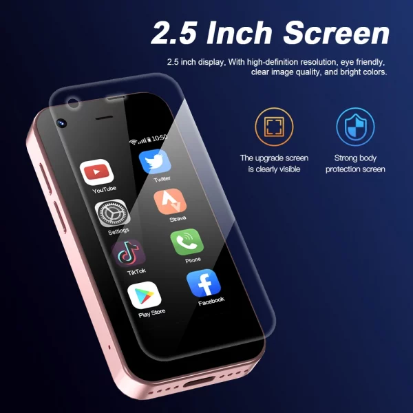 Servo Mini smartphone King5000 Android 9.0 réseau 3G 2 Sim 2gb 16gb wifi Hotspot Gaming Store Chrome caméra HD petit téléphone 6