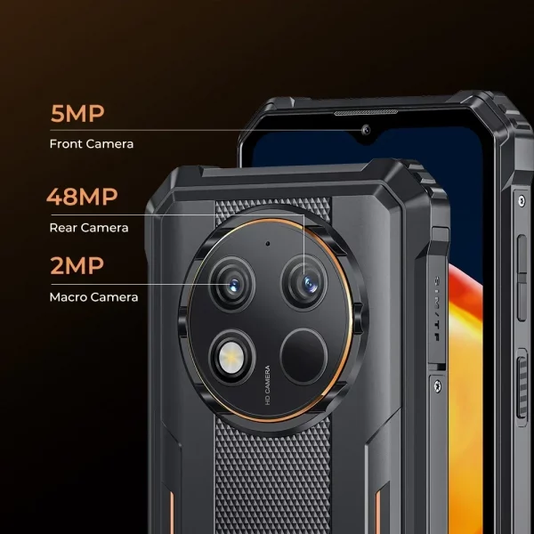 Oukitel-Smartphone robuste G1, 24 Go + 256 Go, 6.52 HD +, 10600mAh, Android14, appareil photo 48MP, téléphone portable 5