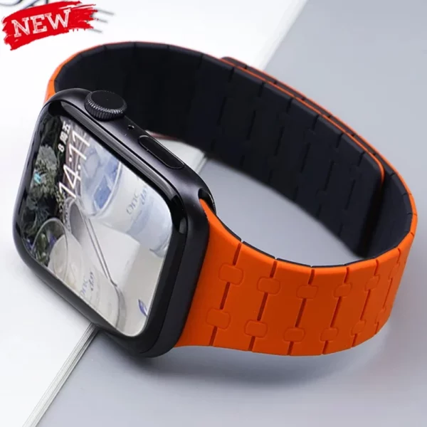 Bracelet magnétique en Silicone pour Bracelet de montre Apple série 10 46mm 42mm Ultra 2 49mm 45mm 44mm 40mm 41mm IWatch 9 8 7 6 SE 5 4 1