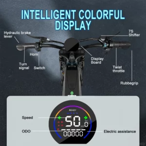 Vélo électrique IDOTATA QS7 pour adultes, 48V 60Ah, double batterie, 20 pouces, pneus larges 4.0, vélo électrique de montagne de neige, vélo électrique 1000W 6