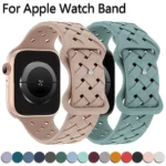 Bracelet en Silicone pour Apple Watch, Ultra 2, 49mm, 46MM, 44mm, 42mm, 40 41mm, Sport, respirant, pour IWatch série 9 8 7 6 SE 5 1