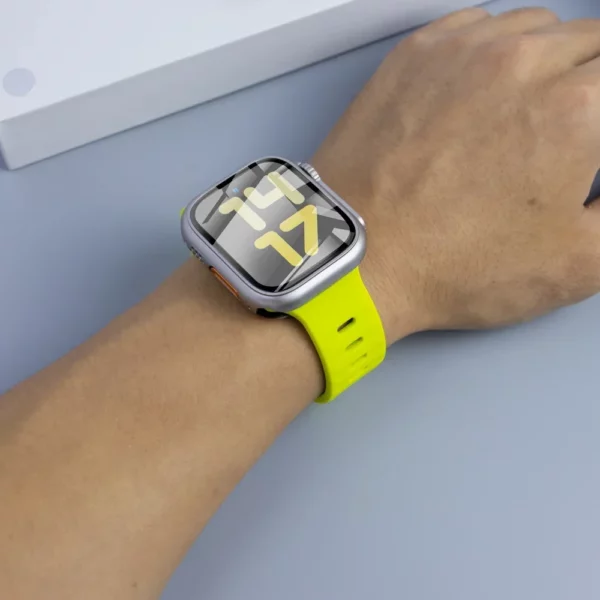 Bracelet en Silicone pour Apple Watch, série 10 42mm 46mm 9 8 7 41 45mm ultra2 49mm 44 40 38 42mm, bracelet Correa pour Iwatch 6 SE 5 4 2