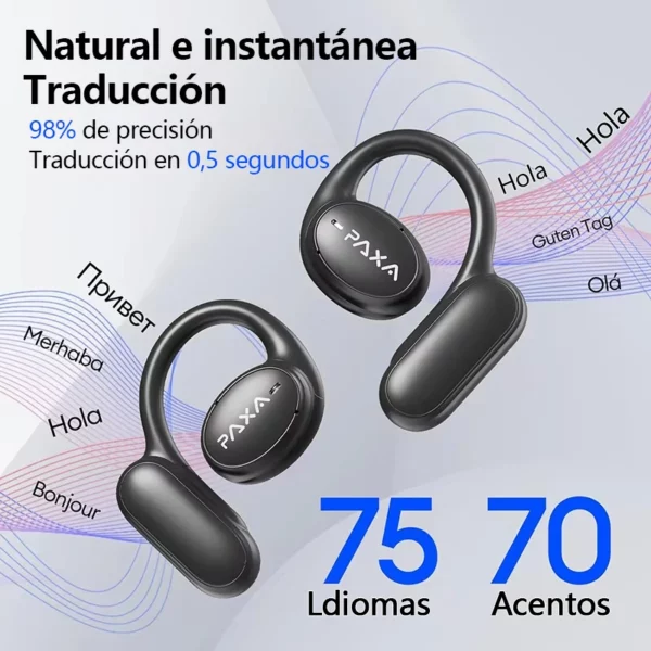 PAXA Openair5 AI Inteligente Inalámbrico Bluetooth 5.4 casque Alto Sonido musique jeu écouteurs HD appel AI traduction 6