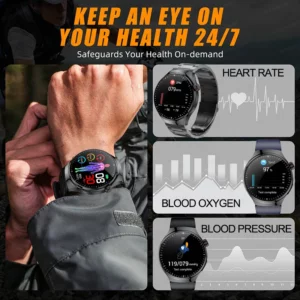 Montre connectée de qualité infirmière, oxygène dans le sang, lipide dans le sang, acide urique, ECG + PPG, température corporelle, appel Bluetooth, santé, nouvelle collection 2025 5
