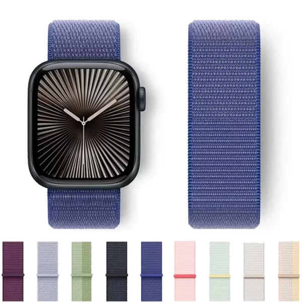 Bracelet pour Apple Watch 10 bandes 42mm 46mm 45mm 44mm 41mm 49mm 40mm Bracelet à boucle Sport Correa iwatch série 8 9 7 6 5 4 3 SE Ultra 1