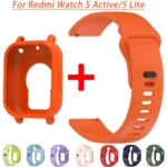 Nouvelle coque en silicone + Bracelet pour montre Redmi 5 Lite/5 Bracelet de remplacement actif ceinture Bracelet de montre intelligent coque de protection Correa 1