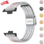 Nouveau Bracelet en acier inoxydable pour Huawei Watch Fit 4 4pro 3, Bracelet en maille Flexible en métal, boucle de remplacement pour Huawei Fit 2 1 1