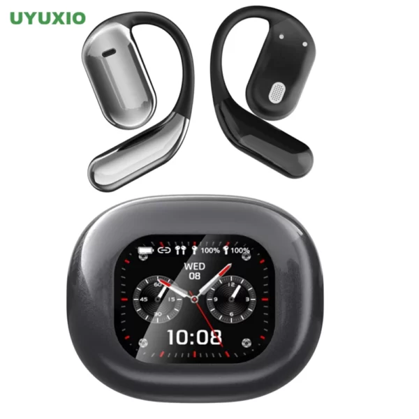 UYUXIO AI traduction de langue écouteurs en temps réel LCD écran tactile oreille ouverte casque sans fil avec 144 langues pour les entreprises 1