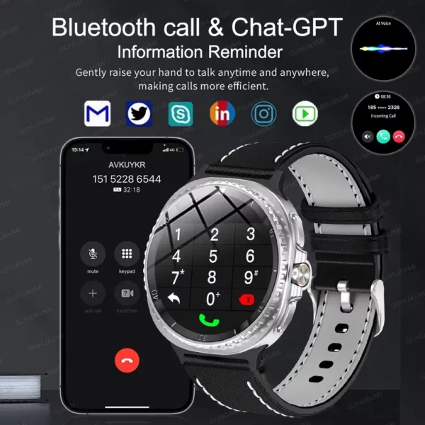 2025 nouveaux hommes montre 8 GPS carte montre intelligente 3ATM étanche AI Chat-GPT NFC Bluetooth appel femmes AMOLED HD montre 7 Ultra Smartwatch 4