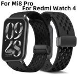 Bracelet en Silicone pour Xiaomi band 8 Pro, bracelet de montre de Sport de remplacement pour montre Redmi 4, accessoires de poignet magnétiques 1