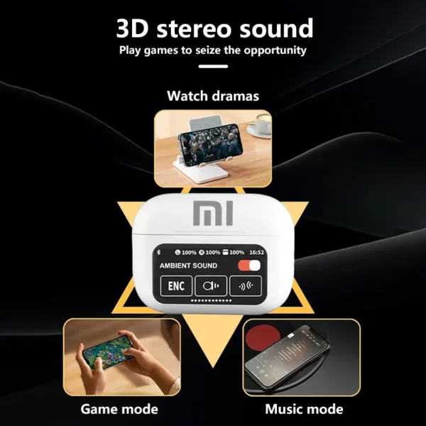 Xiaomi AI écouteur sans fil Bluetooth casque traducteur écouteurs 147 langues avec écran tactile Communication APP contrôle 3