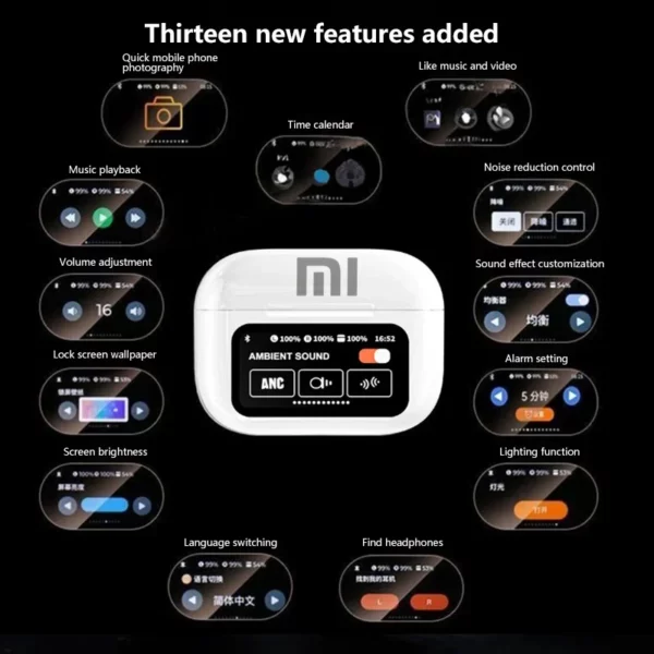Xiaomi AI écouteur sans fil Bluetooth casque traducteur écouteurs 147 langues avec écran tactile Communication APP contrôle 4
