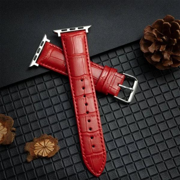Bracelet en cuir pour Apple Watch Band Ultra 2 49mm 9 8 7 45mm 41mm, haute qualité pour IWatch série 6 SE 5 4 44mm 40mm Correa 2