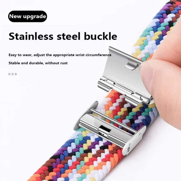 Bracelet artificiel astique Tressé en Nylon, 20/22mm, pour Samsung Galaxy Watch 6 5 4 40/44mm 5Pro Active 2 Gear S3, Huawei GT2/3 4Pro 2