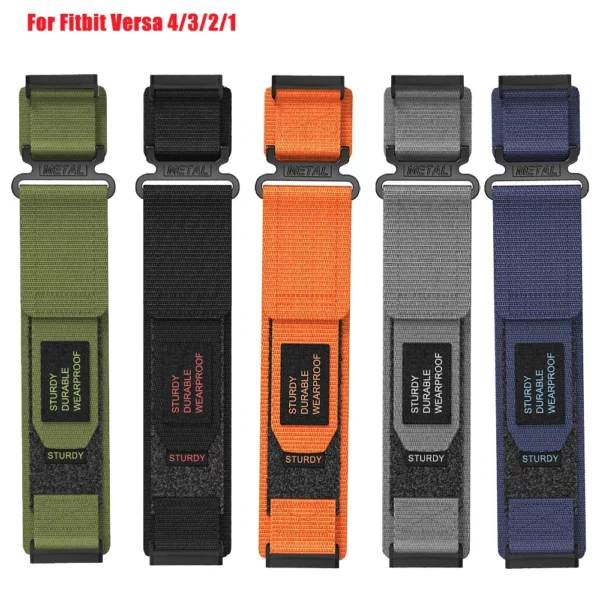Bracelet de montre en nylon pour Fitbit Versa 4 3 2 1, bracelet de montre tissé pour hommes et femmes, boucle de bracelet, remplacement du fouet 2, sport 1