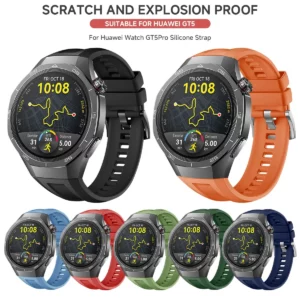 22mm Bracelet pour Huawei montre GT5 Pro 46mm Bracelet en Silicone officiel pour Huawei montre GT 5 Pro Bracelet de montre intelligente Sport souple 6