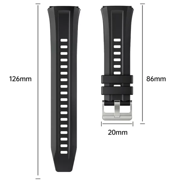 22mm Bracelet pour Huawei montre GT5 Pro 46mm Bracelet en Silicone officiel pour Huawei montre GT 5 Pro Bracelet de montre intelligente Sport souple 2